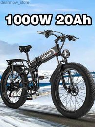 Vélos pliants vélo ectoriques pour adultes 26 gros pneu ebike 48V / 20AH 1000W vélo ectrique hors route 80 km gamme vélo ectrique adulte L48