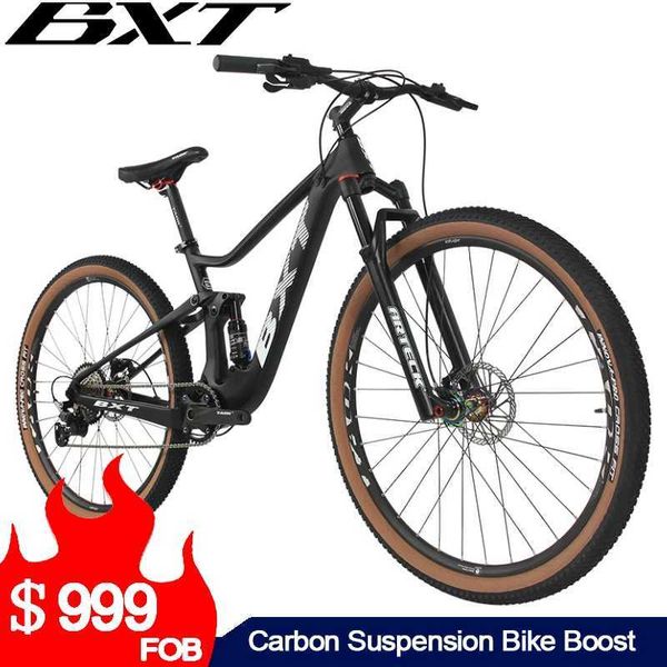 Bikes Suspension complète Carbon Mountain Bicycle complet 29er 1x11 Speed ​​Carbon MTB Bicycle avant et arrière Suspension complète XC Bicycle complet Q240523