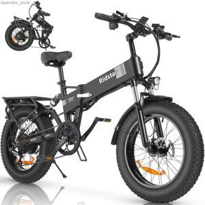 Bikes H20 Bicyc ectric 48V 1000W Fat Tire Ectric Bicycle 20 pouces pliant extérieur meilleur vélo de montagne Ebike enneigé étanche 15AH L48