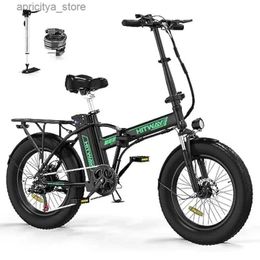 Vélos à hit pli-bilorse vélo pour adultes 20 x 4,0 gros pneu ebike avec moteur 750W 48 V / 15AH à 7 vitesses Bicyc L48