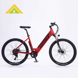 Fietsen Dynamische fiets schokabsorberende variabele snelheid lithium elektrische bromfiets olie rem ingebouwde batterij fiets Q240319