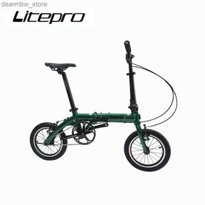 Fietsen LitePro 14 16inch Sing Speed Folding Bike Aluminium Alloy Mini Outer 3 Speed Bicyc Vehic L48