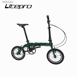 Vélos Litepro 14 16 pouces vélo pliant à vitesse unique en alliage d'aluminium Mini vélo extérieur à 3 vitesses VehicleL240105
