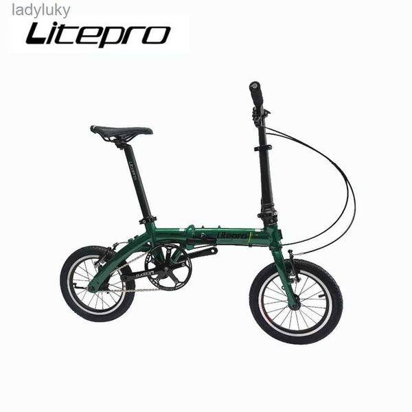 Vélos Litepro 14 16 pouces vélo pliant à vitesse unique en alliage d'aluminium Mini vélo extérieur à 3 vitesses VehicleL240105