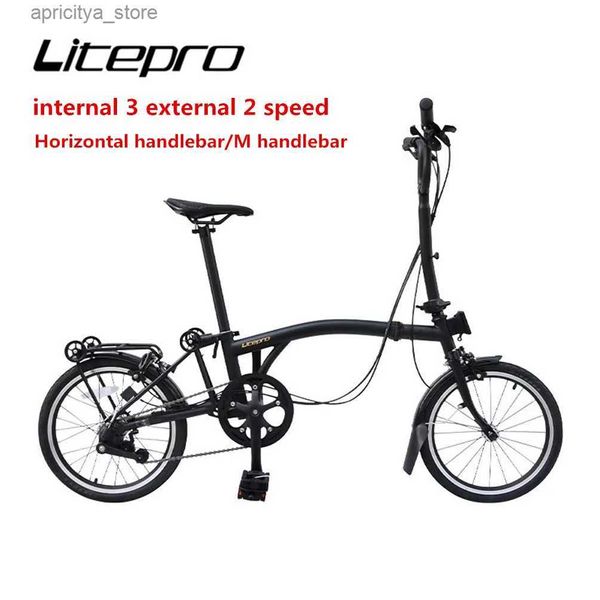 Bikes litepro 16inch interne 3 externe 2 vitesses horizontales pliant à main bicyc m