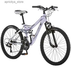 Fietsen Maxim Girls Mountain Bike 24-Inch Wheels Aluminium frame 21-versnellingsbak Aandrijf Lavendel L48