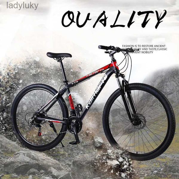 Vélos VTT avec double frein à disque Cyclisme Ville Alliage d'aluminium Absorption des chocs Vélo adulte Vitesse variable 27,5/29 pouces 2023L240105