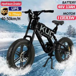 Bikes Nouveau vélo ectrique T01 EVIKE 20 pouces 1000w pour le vélo ectrique des adultes avec 48V 13Ah Rovab Batterie à double amortisseur E-vélo L48