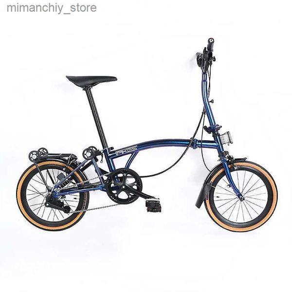 Bicicletas PIKES Bicicleta plegable 16 pulgadas interna 9 velocidades Marco de acero Mini bicicleta plegable Q231129