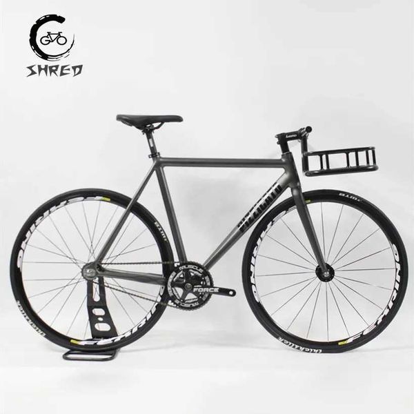 Bikes Pizz - Bicycle de vitesse fixe 700C Track Track Speed Racing Bicycle with Flat Talk Wheel Set Aluminium Fixe fixe 52,5 cm 55cm Q240523