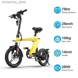 Vélos Vélos électriques à assistance électrique pour les déplacements urbains en alliage d'aluminium Bicyc électrique pliable Mini batterie au Lithium Bicyc Q231129