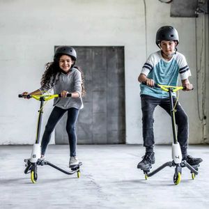 Bikes Ride-ons 2023 yvolution y fliker pro enfants scooter 3-roues 6+ noir / jaune y240527