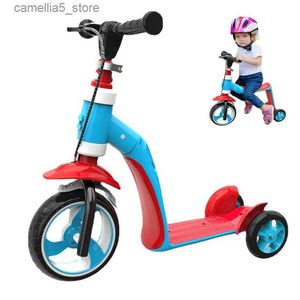Bicicletas Ride-Ons 3 en 1 Scooter para niños deformable Kids Balance Car Scooter para niños Balance Bike Triciclo para niños Baby Walker Swing Car Q231017
