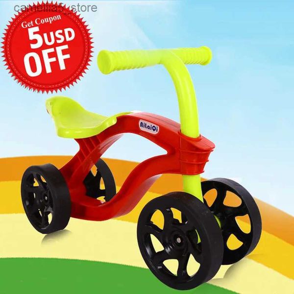 Bicicletas Ride-Ons 4 ruedas Empuje para niños Scooter Equilibrio Bicicleta Walker Scooter infantil Bicicleta para niños Paseo al aire libre en juguetes Coches Resistente al desgaste Q231018