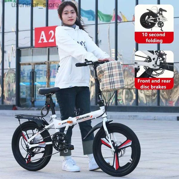 Vélos Ride-ons Bicycle adulte 20 pouces élève pliant vélo portable garçon fille d'absorption de choc variable vitesse vélo de vélo