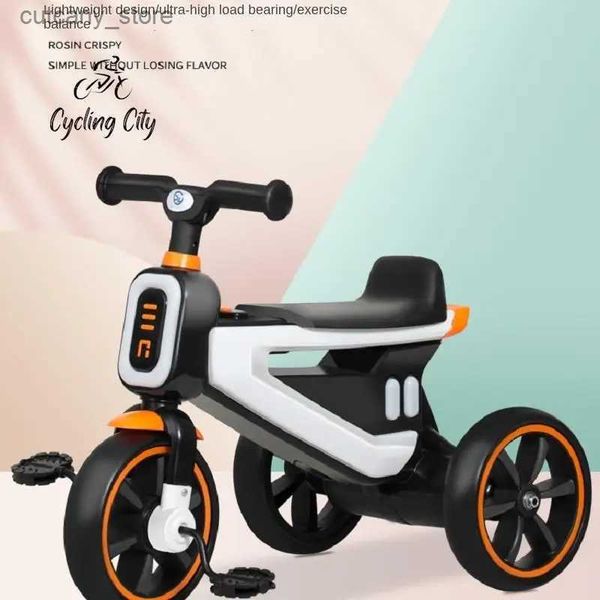 Bicicletas Ride-Ons Triciclos para niños Cochecitos para bebés de 2 a 5 años con música e iluminación Triciclos Bicicletas para niños Varillas de empuje Envío directo L240319