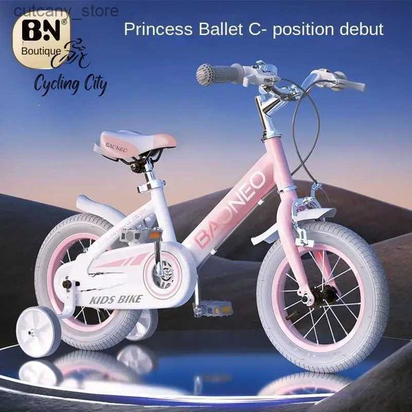 Vélos porteurs vélo ville vélo pour enfants 2-12 ans fille vélo avec roue auxiliaire rose Bicyc frein à disque pour enfants Bicyc L240319