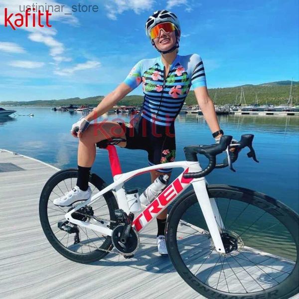 Bikes Ride-ons Cycling Jersey Femmes Ladies Girl Girl Courte courte VTT Dirt Bike Shirt Mountain Wear Road Bicycle Tops Veste Racing L47