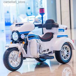 Fietsen Ride-Ons DokiToy elektrische motorfiets voor kinderen, geschikt voor twee personen, mannelijke en vrouwelijke baby, kinderen, opladen, driewielige speelgoedauto Q231017