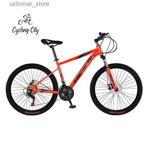 Bikes Ride-ons Double disque frein cyclisme city de montagne Absorption de choc de vélo de montagne adulte 30 Vaxe variable hommes et femmes 24/26 pouces 2024 dropshipping l47