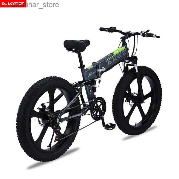 Bikes Ride-ons Bike électrique avec gros pneu de montagne VTT Snow Bicycle E-vélo plié Cycling 1000W Motor 48V 26 4.0 L47