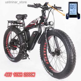 Bikes Ride-ons Fat Bicycle Electric Bicycle 1000W 2000W Snowmobile 48V 17AH EXTA MAISON MESTS 4.0 Fat Tire Eletrica Bicileta L47