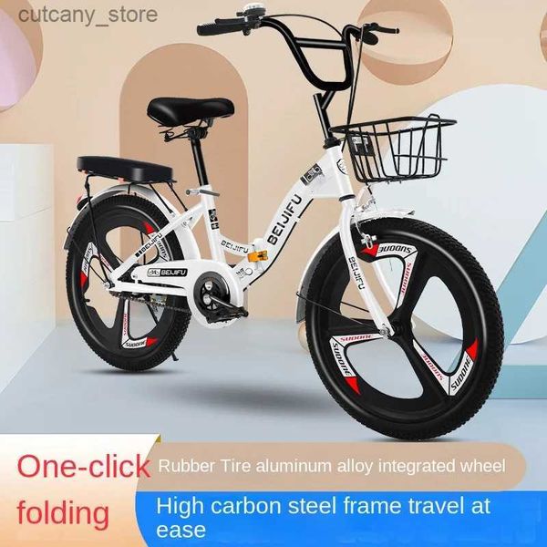 Bikes Ride-Ons Bicyc pliant 18/20 pouces élève du primaire en alliage d'aluminium léger tabouret arrière de vélo pour enfants d'âge moyen L240319