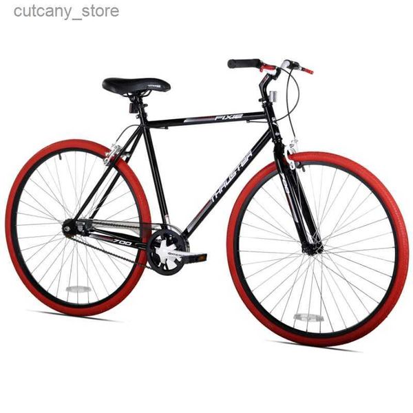 Bicicletas Ride-Ons Kent 700c Thruster Fixie Bicicleta para hombre Bicicleta negra / roja Bicicleta de carretera Bicicleta de carretera de carbono Bicicletas L240319