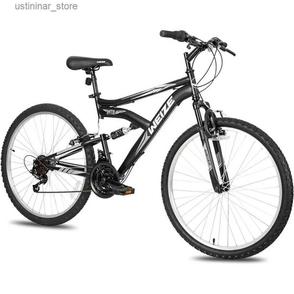 Bikes Ride-ons vélo de montagne 26 pouces de vélo de cyclisme extérieur 18 vitesses / acier élevé en carbone / double suspension complète siège ergonomique réglable L47