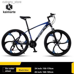 Vélos Ride-Ons Nouveau 2023 KAIMARTE VTT 24 pouces 26 pouces 21/24/27 vitesses frein à disque cadre en alliage d'aluminium adulte vélo de montagne L240319