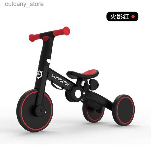 Bicicletas Ride-Ons Portab Baby Trike 5 en 1 Pedal para niños Tricyc Dos ruedas Equilibrio Scooter Cochecito Triciclo interior al aire libre Troly Regalo para niños L240319