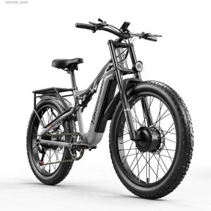 Bikes Ride-ons Shengmilo S600 Adulte 2000W Electric Bicycle with Two Motors 48V17.5AH 840Wh Battery26 Inch Walter Mens Mentim E Bike L47