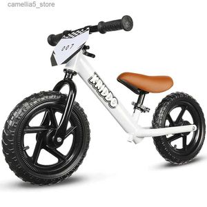 Bicicletas Ride-Ons Bicicleta de equilibrio para niños pequeños de 2 años de edad de 18 meses a 5 años Bicicleta de empuje de 12 pulgadas con placa personalizada Equilibrio constante Q231018