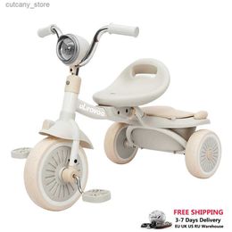 Vélos porteurs UBRAVOO Baby Foldab Tricyc Tricycle avec pédalesRoues en PU uniques avec élasticité parfaite absorbant les chocsCool Lights1-5 ans L240319