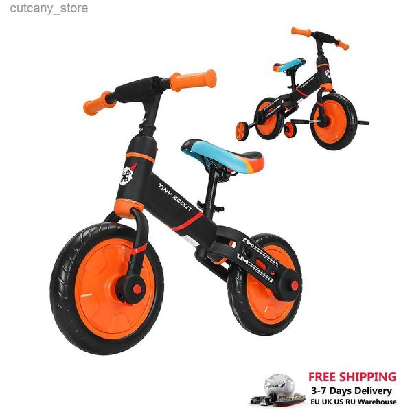 Bicicletas Correpasillos UBRAVOO Tiny Scout Balance Bike 3 4 5 años 4 en 1 con ruedas y pedales de soporte opcionales Ajuste de altura SaddJL102 L240319