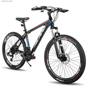 Vélos Ride-Ons US livraison gratuite Hiland 26/27.5 pouces vélo de montagne en aluminium 24 vitesses avec fourche à Suspension de frein à disque L240319