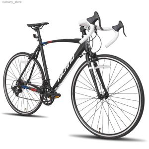 Vélos Ride-Ons US livraison gratuite HILAND vélo de route 14 vitesses cadre en aluminium léger 700C vélo de course pour hommes femmes adulte Bicyc L240319