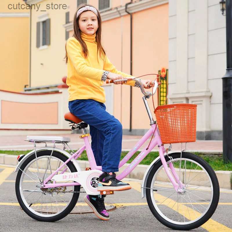 Bikes Ride-Ons WolFAce 20/24inch Pink Kids Adult Bike Princess Kids Bicycs Girls Bike Foot Break Commuter Tool 2021 DropShipping L240319