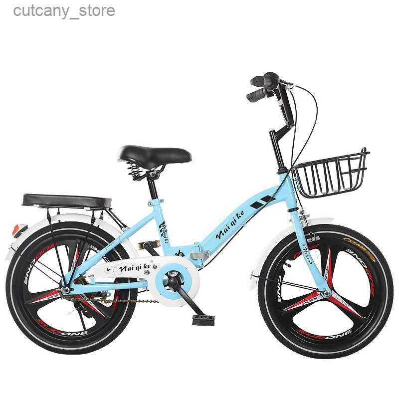Bikes Ride-Ons WolFAce Folding Bicyc Bike 18/20 Inch Primary School Student Lightweight Aluminum Alloy One-wheed Strolr Childrens Bike L240319