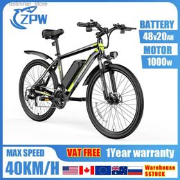 Fietsen ride-ons ZPW S26 Ebike 500W Mountain Electric Bike 48V15Ah volwassen elektrische fiets 26-inch elektrische fiets 21-versnellingen e-bikes L47