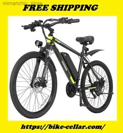 Vélos S26 vélo électrique 48V 12.8AH batterie au Lithium 500W adulte vélo électrique de montagne 21 vitesses 36V 24MPH vélo de vélo 26 pouces Ebike Q231030