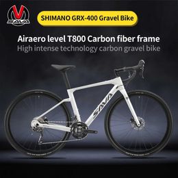 Bikes Sava Nouveau vélo Shiman0 GRX-400 kit en fibre de carbone Vélat de route à 20 vitesses de route 700c Bike de course Y240423