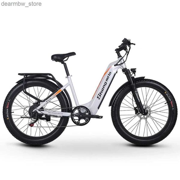 Bikes Shengmilo MX06 E-Mountain Ectric Bicyc 26 pouces Ebike 500W Bafang Motor Fatbike 48V17.5AH Adulte Ectric Bike City E Bike L48