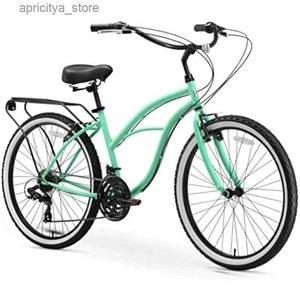 Bicicletas Sixthreezero alrededor del bloque Bike de crucero para mujeres de la playa 1/3/7/21 Ciclismo de velocidad 26/24 Ruedas Multipors L48