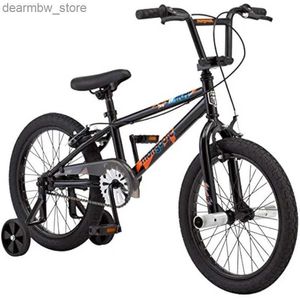 Bicicletas Cambiadas y aturdir BMX Bike Bike Boys and Girls Bicyc de 5 a 8 años Ruedas de 18 pulgadas en bicicleta con ruedas de entrenamiento o sin L48