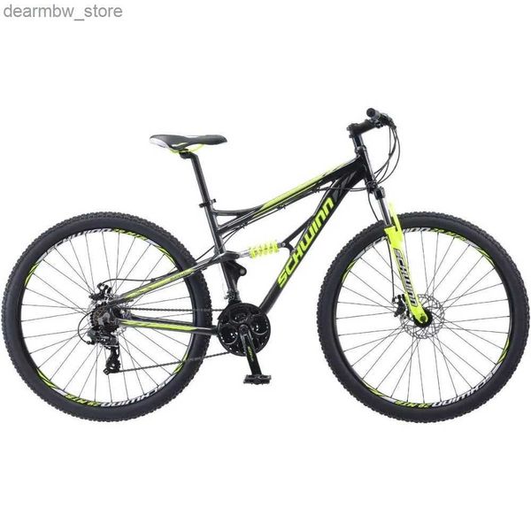 Bicicleta Traxion masculina y bicicleta de montaña para mujeres ruedas de 29 pulgadas de 29 pulgadas de 24 velocidades suspensión completa de disco mecánico Bicyc L48