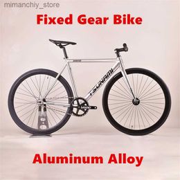 Fietsen TSUNAMI SNM100 fiets met vaste versnelling Aluminium frame Sing Speed Bicyc platspaaks wiel Fixie lagernaaf V-brake Customizab Q231129
