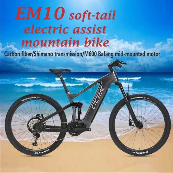 Bicicletas TWITETR-Bicicleta de montaña eléctrica de motor central Frenos de disco de aceite Suspensión completa Asistencia eléctrica EM10 M510-36V20A-250W 29 pulgadas zln231129