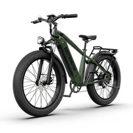 Bicicletas EE. UU. Stock Aostirmotor King Bicicleta eléctrica 52V 1000W Montaña Ebike 15Ah Batería 26 pulgadas 4.0 Neumático ancho Color-U-LCD Pantalla Hydraic Br Dhj75