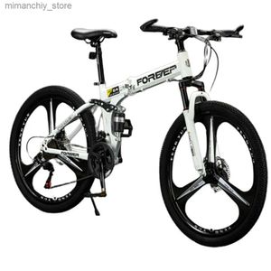 Vélos Vélo à vitesse variable vélo en acier à haute teneur en carbone vélos pliants montagne 24 pouces étudiants vélos d'absorption des chocs Q231030